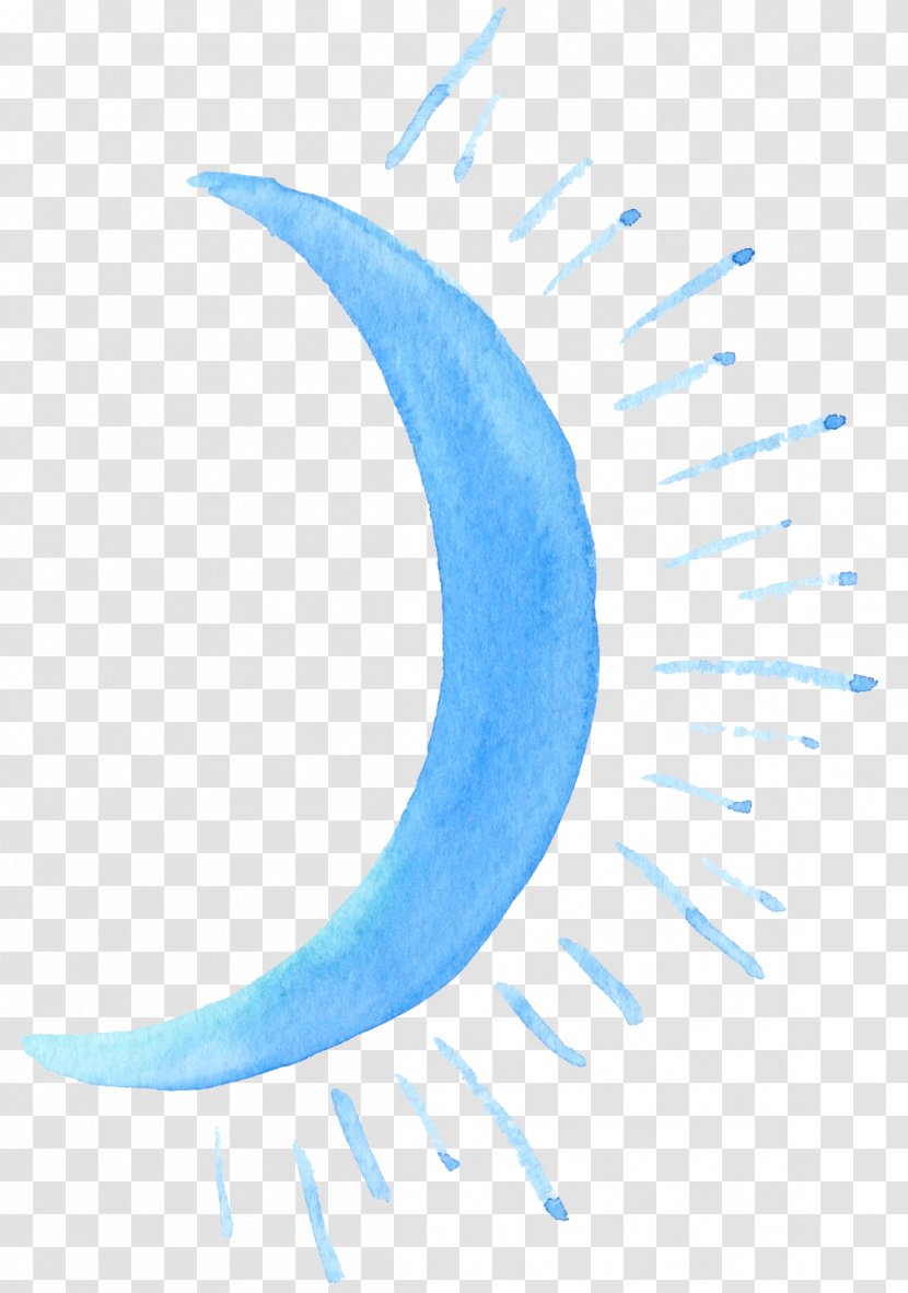 Blue Google Images - Crescent - Painted Moon Shining Transparent PNG