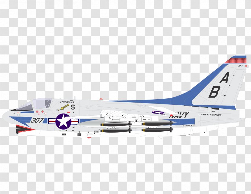 LTV A-7 Corsair II Airplane Military Aircraft Jet - Planes Clipart Transparent PNG
