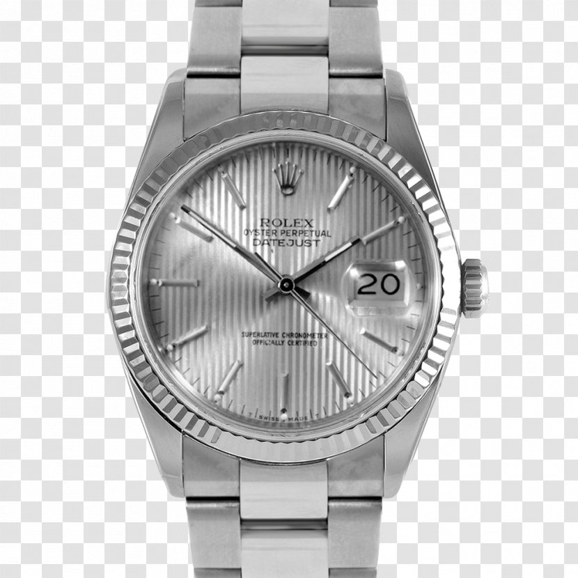 Rolex Datejust Silver Automatic Watch - Oyster - Metal Bezel Transparent PNG