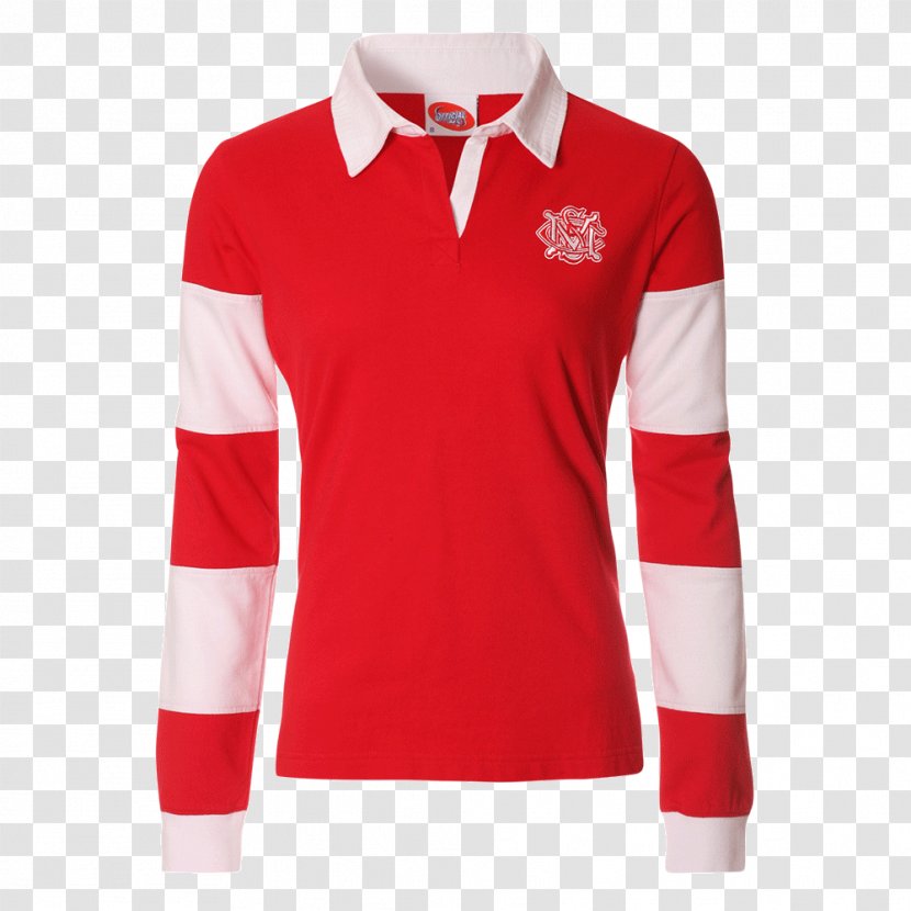 Long-sleeved T-shirt Polo Shirt Jersey - Red - Football Equipment And Supplies Transparent PNG