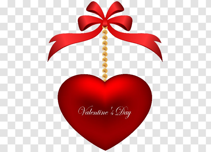 Valentine's Day Heart Symbol Greeting & Note Cards Clip Art - Christmas Ornament - Valentines Transparent PNG