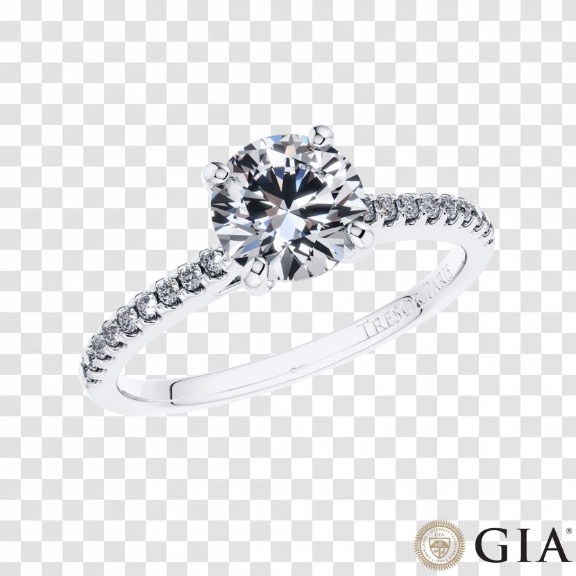 Diamond Gemological Institute Of America Wedding Ring Engagement - Ceremony Supply - Platinum Transparent PNG