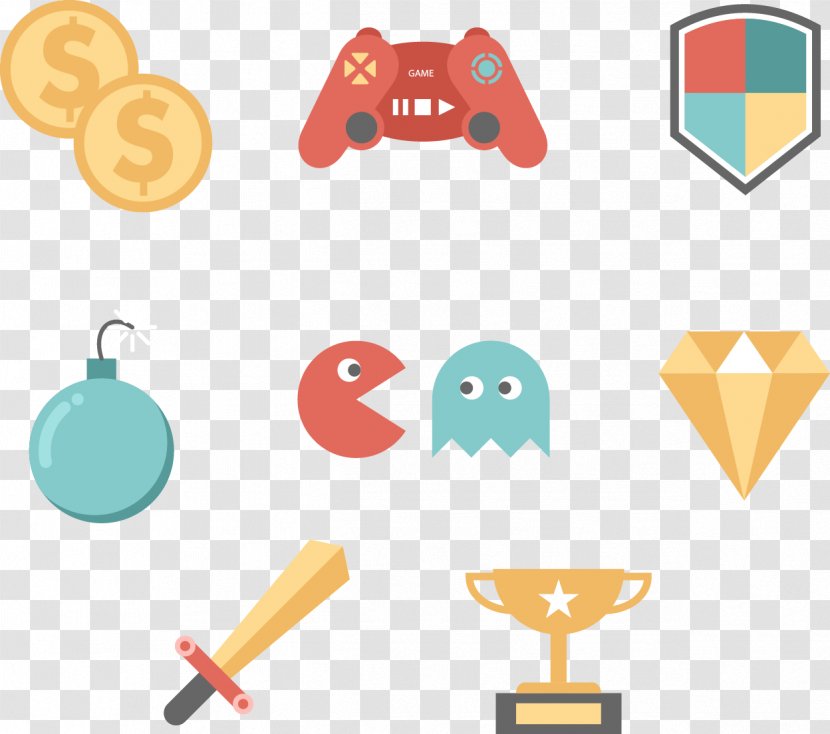 Clip Art - Gold - Vector Hand-drawn Cartoon Game Transparent PNG