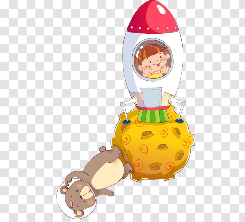 Cartoon Rocket Outer Space - Food - Small Flight Transparent PNG