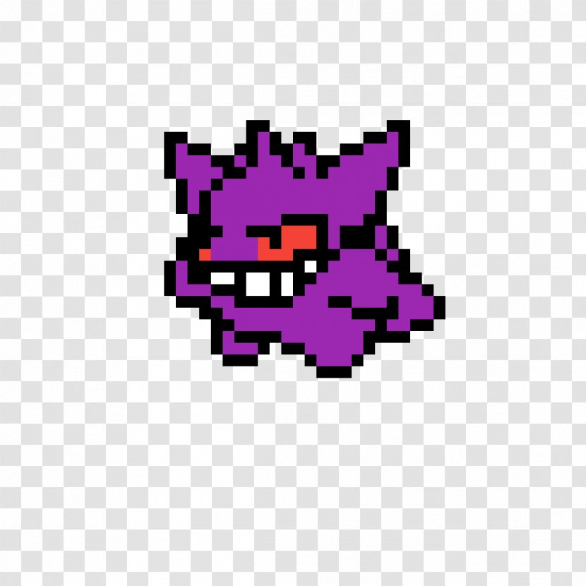 Pixel Art Drawing Gengar - Rectangle Transparent PNG