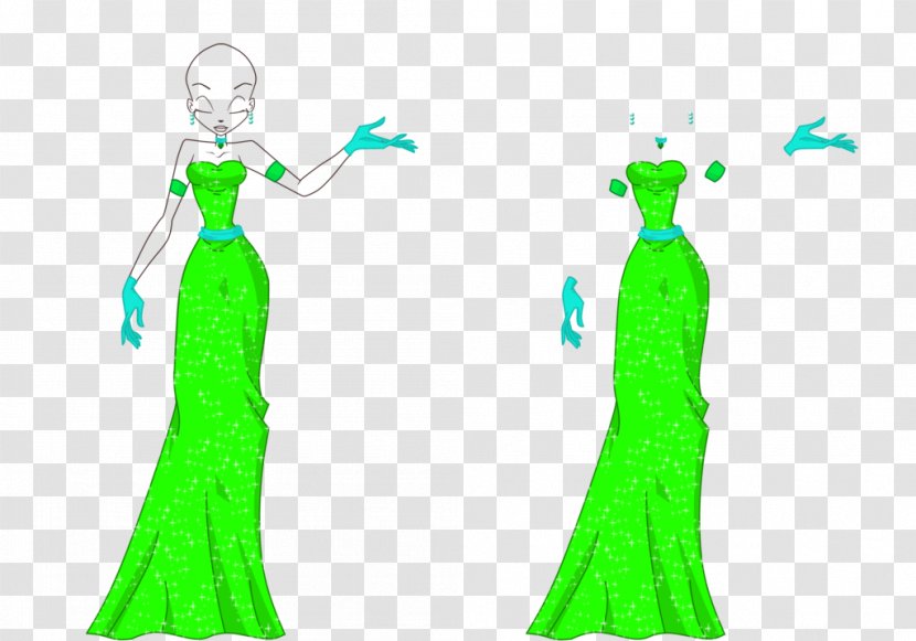 Gown Green Graphics Costume Fiction - Character - Formal Attire Psd Transparent PNG