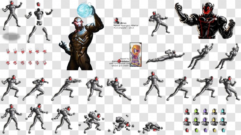 Marvel: Avengers Alliance PlayStation 3 Ultron Sprite - Game Boy Transparent PNG