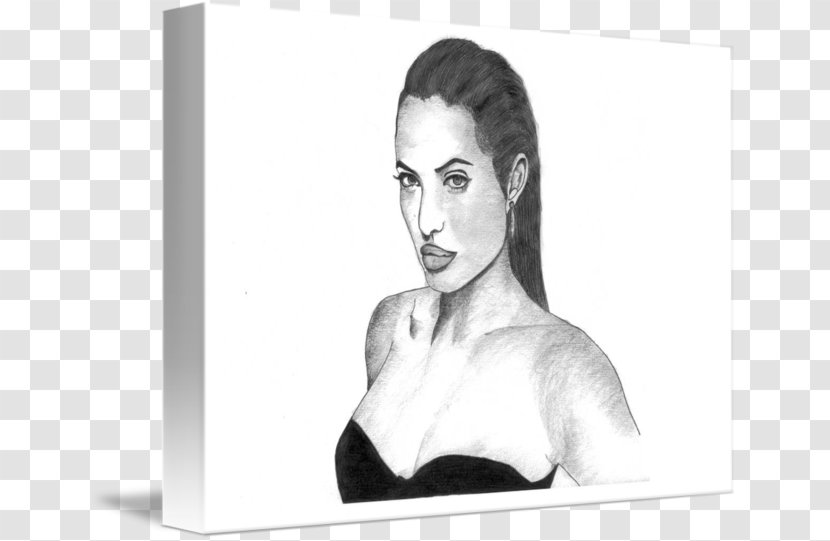Imagekind Art Portrait Sketch - Woman - Angelina Jolie Transparent PNG