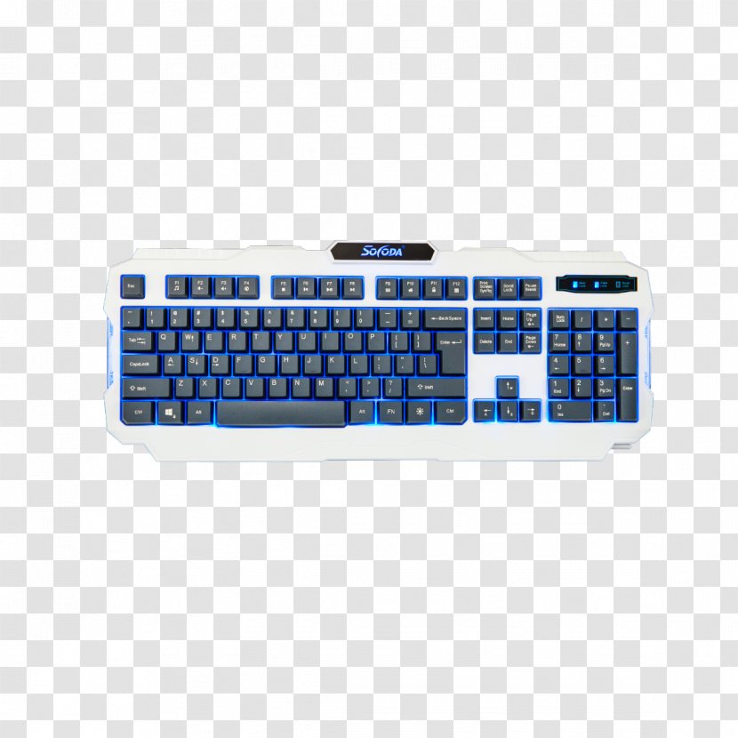 Computer Keyboard Mouse Video Card Roccat USB - Frys Electronics - Blue Light Effect Mechanical Free Pictures Transparent PNG