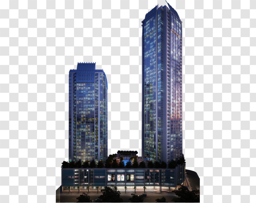 Makati Central Business District Megaworld Corporation Skyscraper Condominium Three - Property Developer - Skyline Transparent PNG