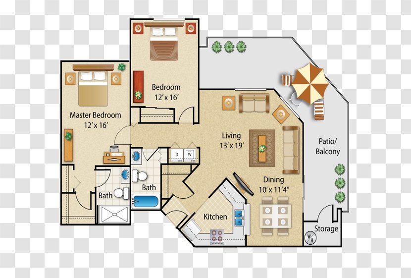 The Place At Fountains Sun City Apartments Floor Plan Phoenix Fountain View Village - Mclife Tucson Transparent PNG