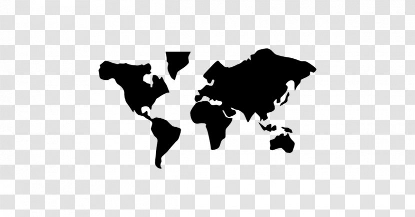 Harare International School Globe World Map - Monochrome Transparent PNG