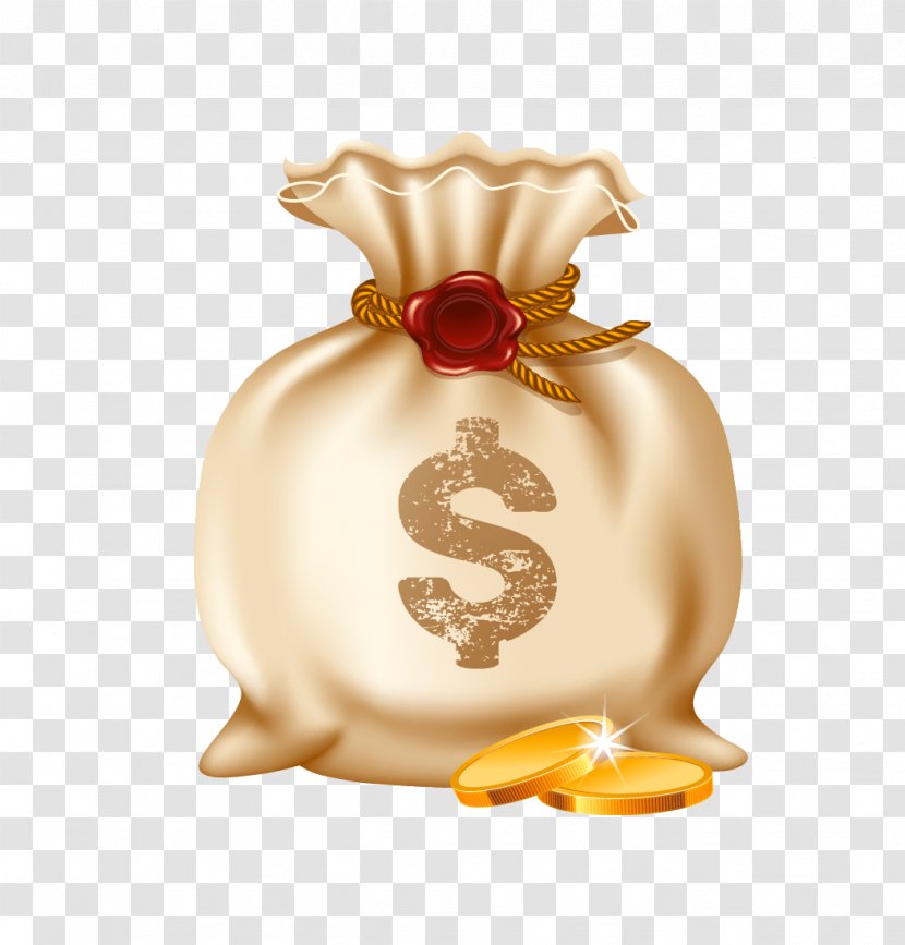 Money Bag Coin - Gold - Purse Transparent PNG