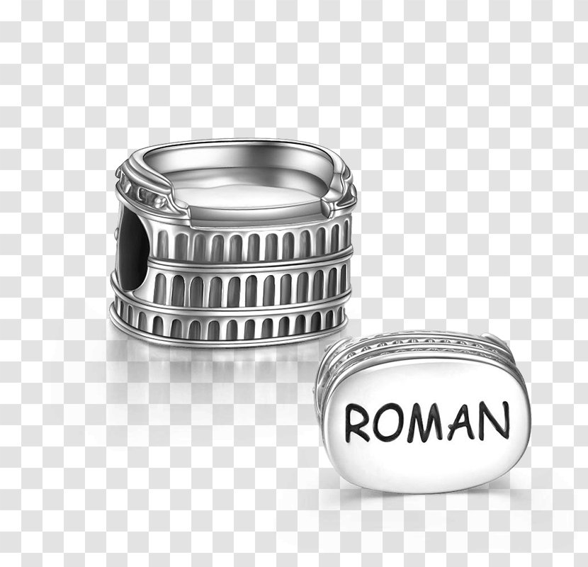 Ring Colosseum Silver Charm Bracelet Pandora - Triumphal Arch Transparent PNG