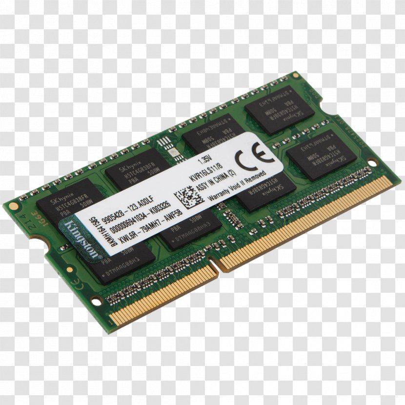 Laptop SO-DIMM DDR3 SDRAM DDR3L Kingston Technology - Random Access Memory Transparent PNG