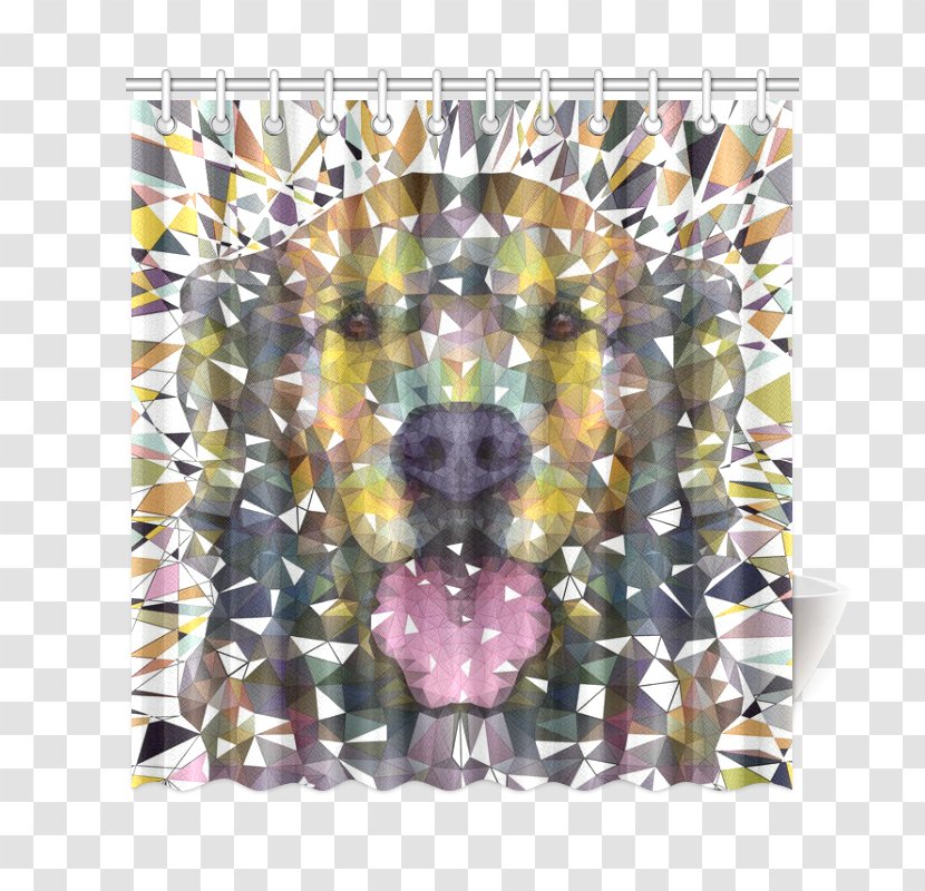 Douchegordijn Rainbow Green Shower Curtain - Dog Transparent PNG