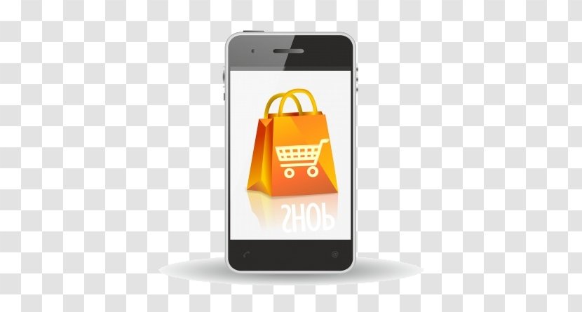 Smartphone Shopping Bags & Trolleys Mobile Commerce Cart - Iphone Transparent PNG
