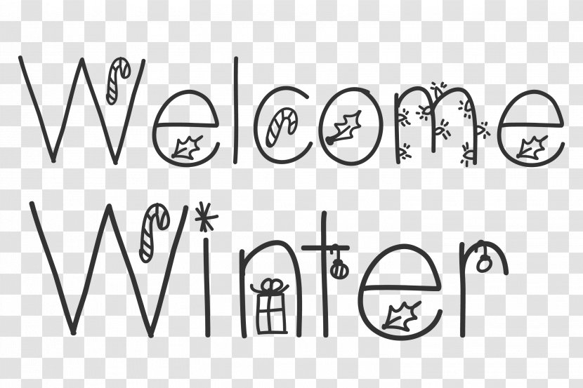 Welcome Winter. - Drawing - Diagram Transparent PNG