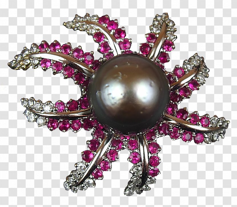 Ruby Body Jewellery Brooch - Gemstone Transparent PNG