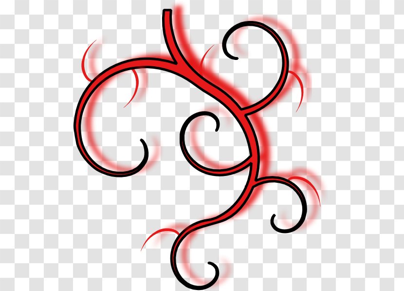 Clip Art - Heart - Red Swirl Transparent PNG