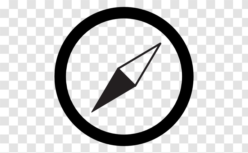 Share Icon - Black And White - Compass Logo Transparent PNG