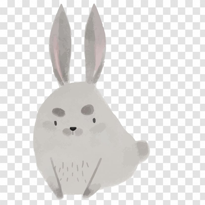 Domestic Rabbit Drawing Fox - Vector Bunny Transparent PNG