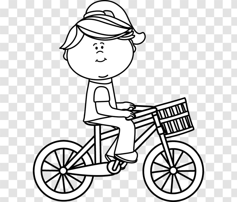 Bicycle White Black Clip Art - And - Rider Cliparts Transparent PNG