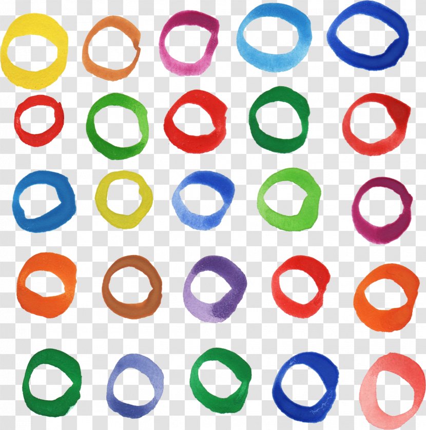 Watercolor Painting Circle - Text - Pattern Transparent PNG