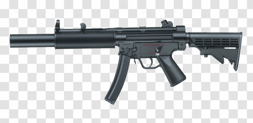 Heckler & Koch MP5 Airsoft Guns Jing Gong Firearm - Heart - Silhouette Transparent PNG