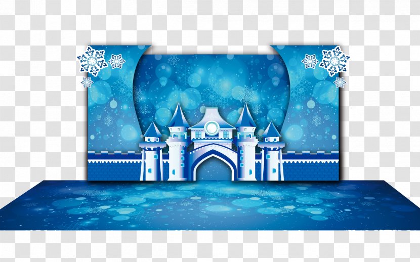 Graphic Design Stage - Castle - Cartoon Snow Effects Transparent PNG