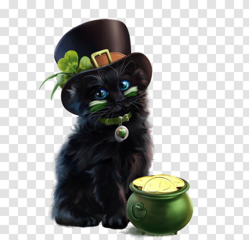 Cat Kitten Art - Small To Medium Sized Cats - St Patrick's Day Transparent PNG