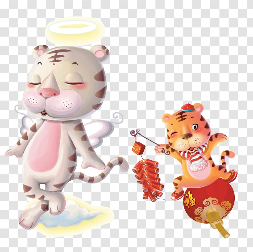 Tiger Firecracker Cartoon Google Images - Chinese New Year Transparent PNG