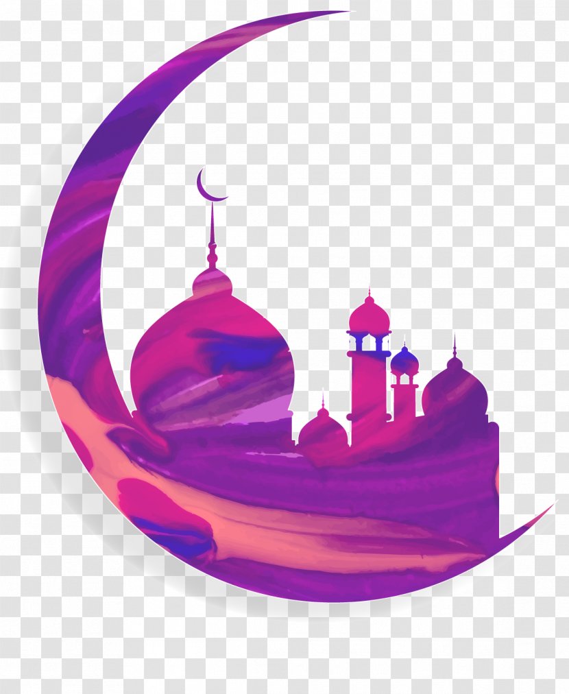 Quran Mosque Eid Al-Fitr Ramadan Islam - Alfitr - Half Moon Transparent PNG