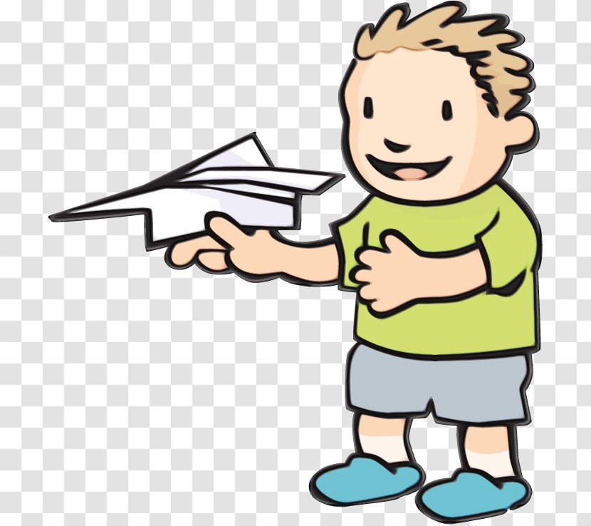 Paper Airplane Drawing - Pleased - Smile Toddler Transparent PNG