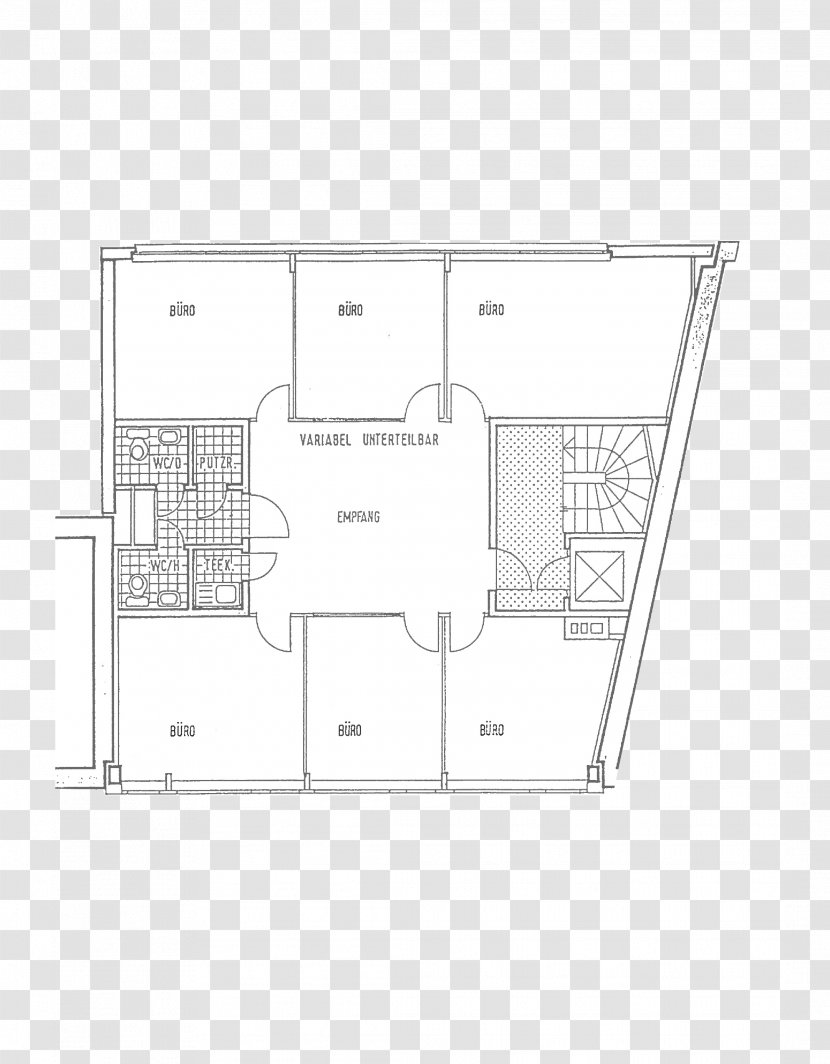 Floor Plan Furniture Line Angle - Drawing Transparent PNG