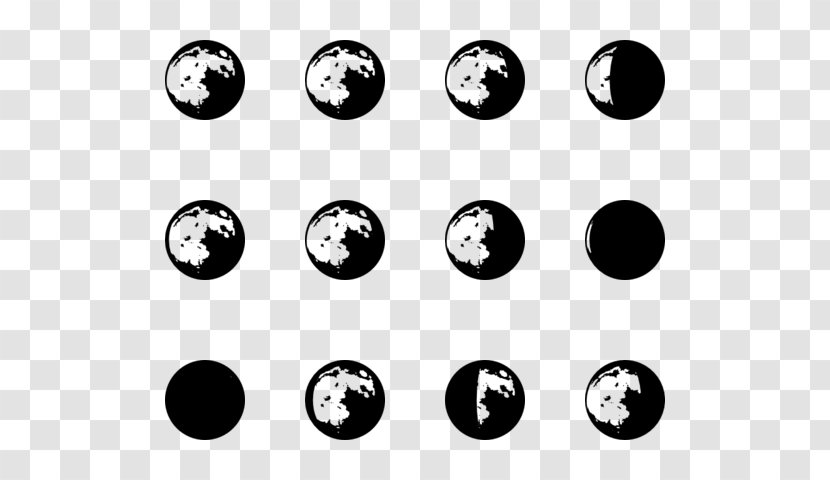 Circle Point Pattern - Body Jewelry - Moon Phases Transparent PNG