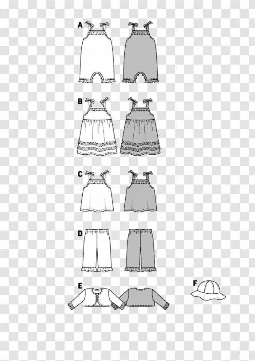 Burda Style Dress Clothing Sleeve Pattern - White Transparent PNG