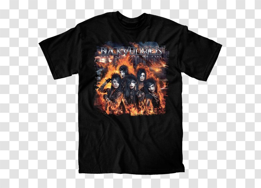 T-shirt Black Veil Brides Deadpool Clothing - Heart Transparent PNG