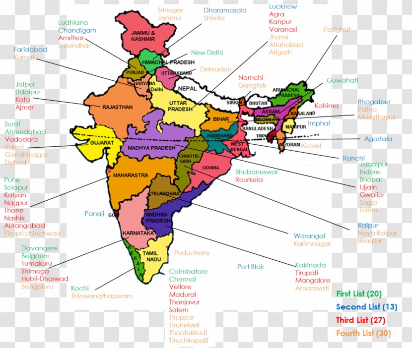 Andhra Pradesh Jaffna United States And Territories Of India Map - World Transparent PNG