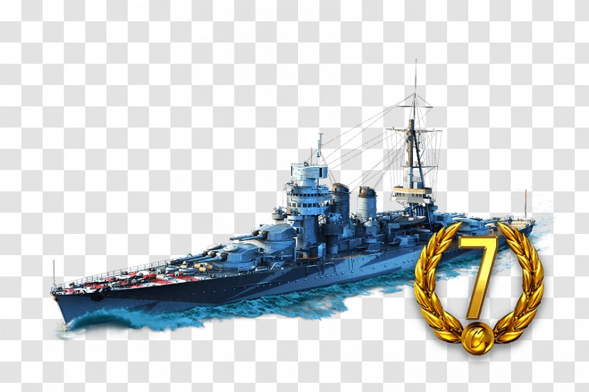 World Of Warships Heavy Cruiser Italian Battleship Giulio Cesare Video Games - Guided Missile Destroyer Transparent PNG