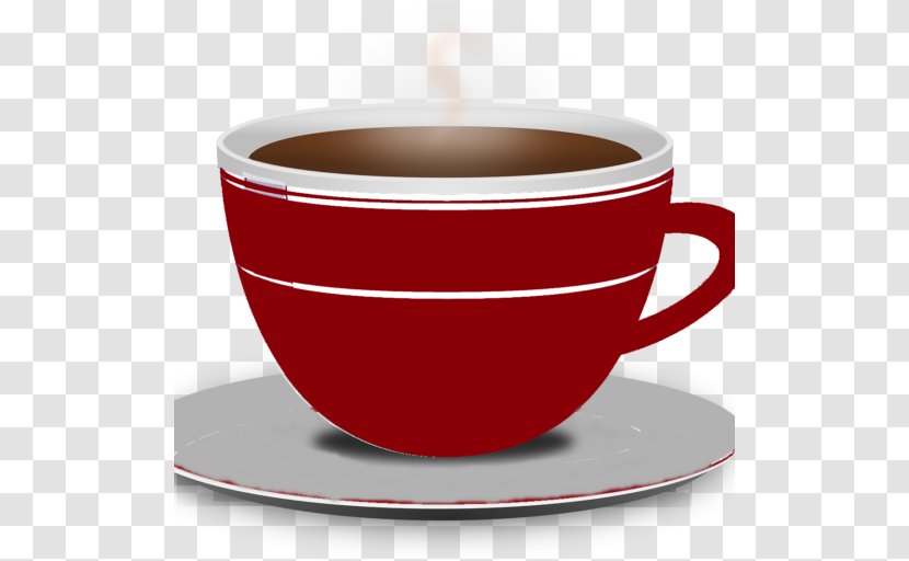Coffee Cup Espresso Single-origin Milk - Saucer - Red Transparent PNG