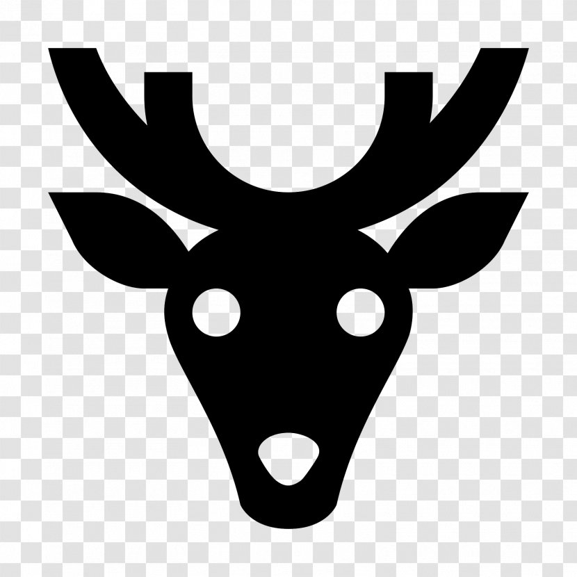 Reindeer Cartoon - Monochrome Wildlife Transparent PNG