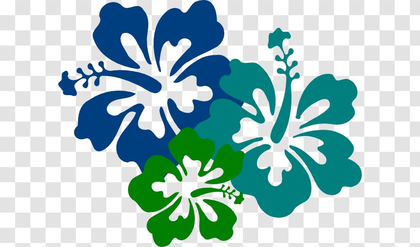 Hawaiian Maui Flower Clip Art - Mallow Family - Green Floral Cliparts Transparent PNG