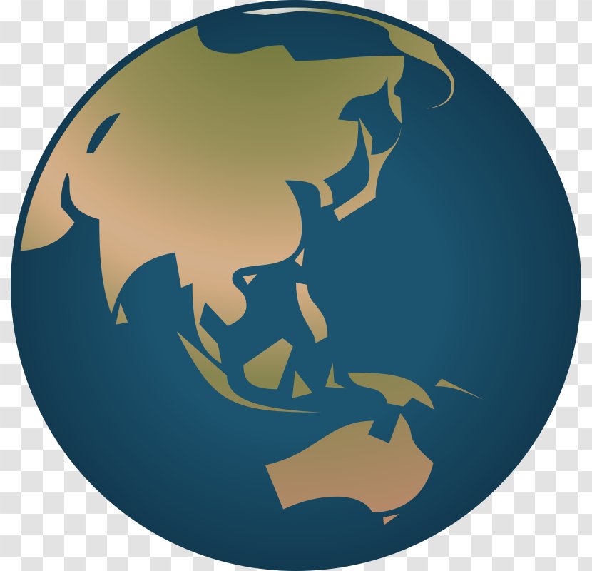Asia Oceania Globe World Clip Art - Picture Of A Transparent PNG