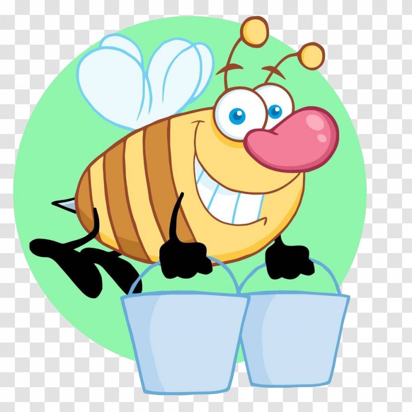 Worker Bee Clip Art - The Carried Two Barrels Transparent PNG