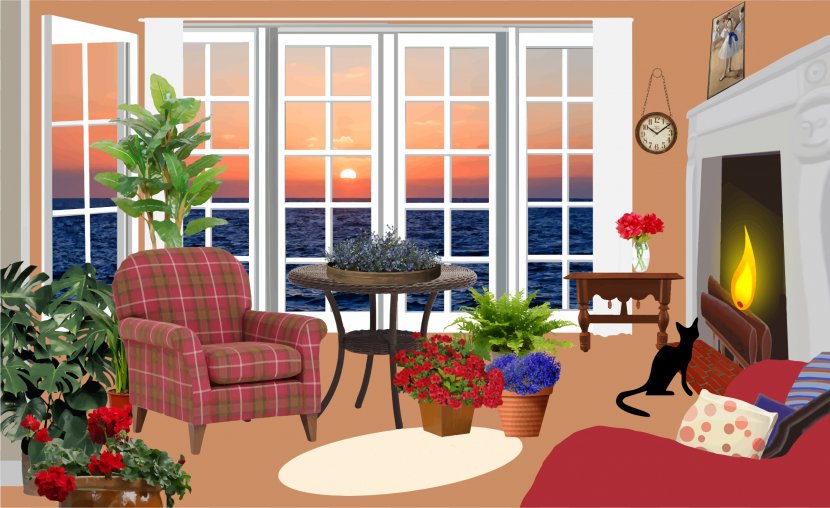 Living Room Interior Design Services Clip Art - Family Transparent PNG