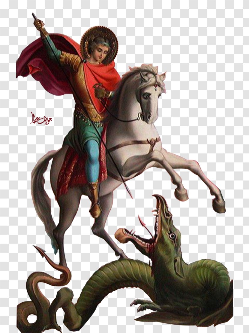 Saint George And The Dragon George's Day (Eastern) Greeting - Horse Like Mammal Transparent PNG