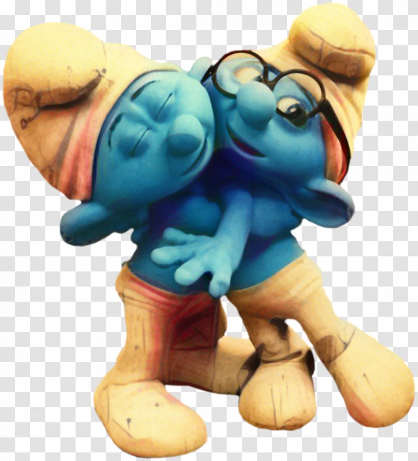 Hug Cartoon - Jokey Smurf - Stuffed Toy Transparent PNG