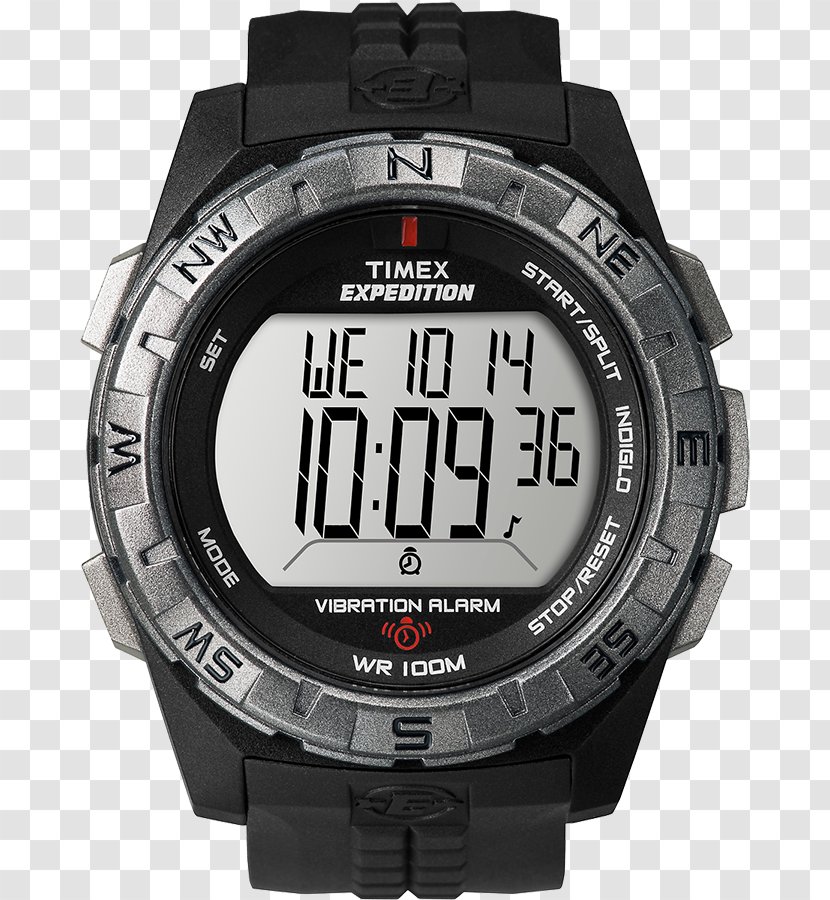 Timex Ironman Group USA, Inc. Indiglo Men's Expedition Vibration Alarm Watch - Chronograph Transparent PNG