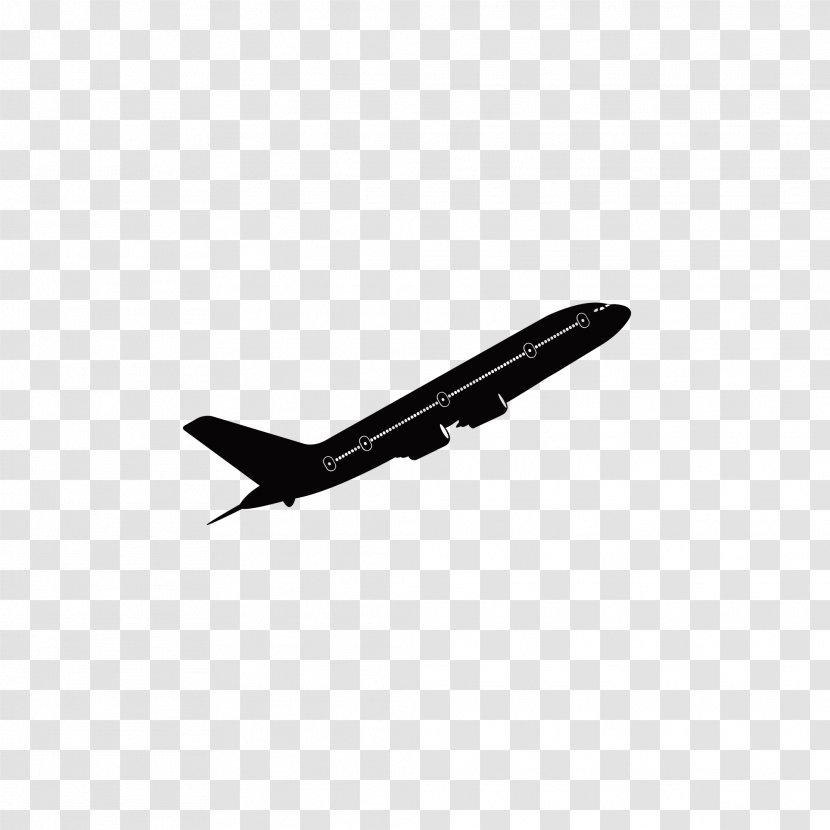 Airplane Aircraft - Black Transparent PNG